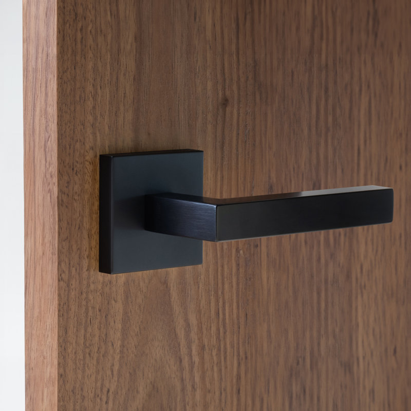 Full Double Dummy Door Lever Set, Satin Black, 10