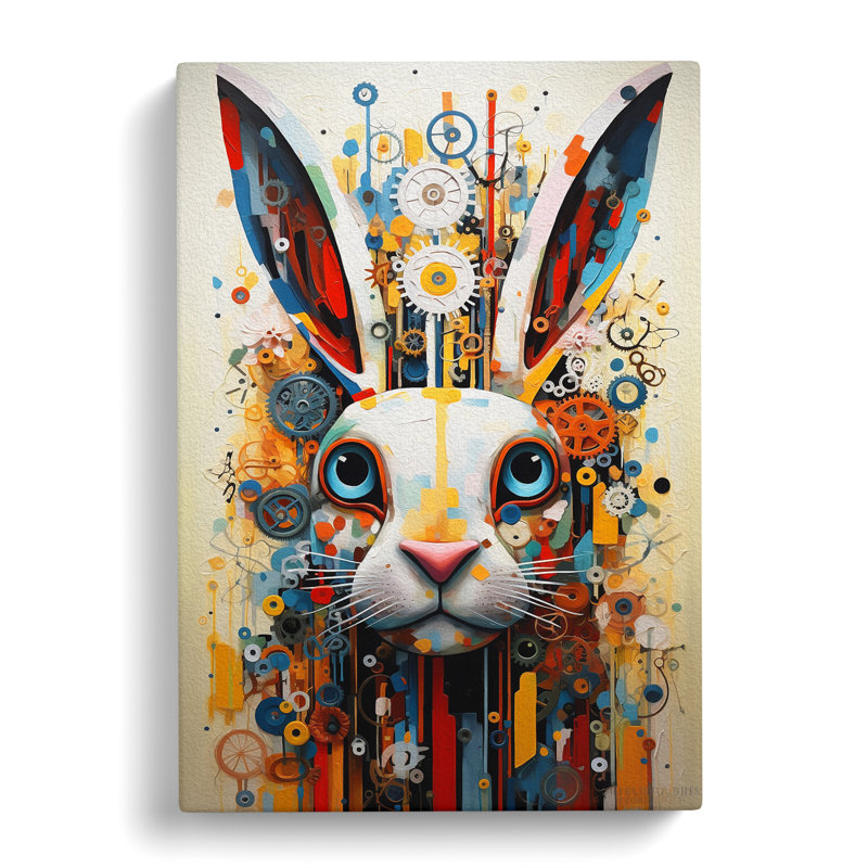 Hare Neo-Plasticism - No Frame Print, 60cm H x 40cm W x 3cm D