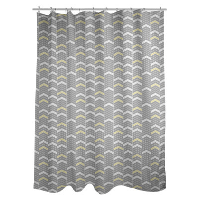 Rideau de douche simple à chevrons