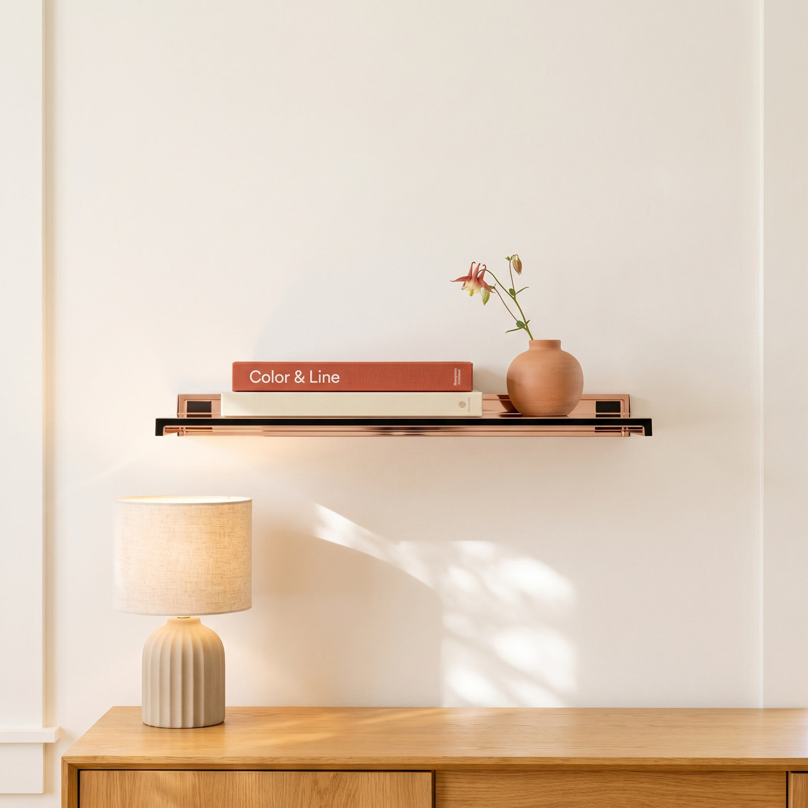 Shelfish 18" Floating Shelf, Nude Pink