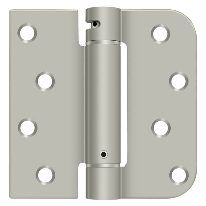 Charnière à ressort Deltana DSH4SR515-RH 4 po x 4 po x 5/8 po x SQ, homologuée UL en nickel brossé, Nickel brossé
