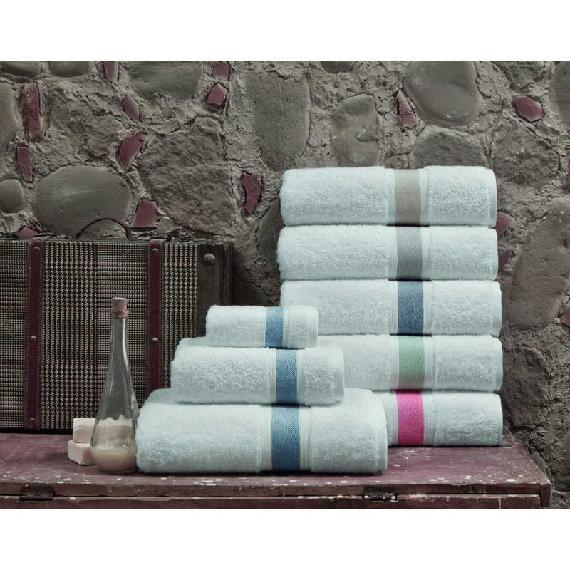 Amair Turkish Cotton Plush Jacquard Mulit-Size Set, Beige