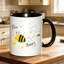 A Single Adorable Bee-Themed Ceramic Mug Perfect for Coffee Or Tea, Ideal As a Christmas Present.