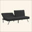 Structure en bois, pieds en acier inoxydable, futon, canapé-1712404478