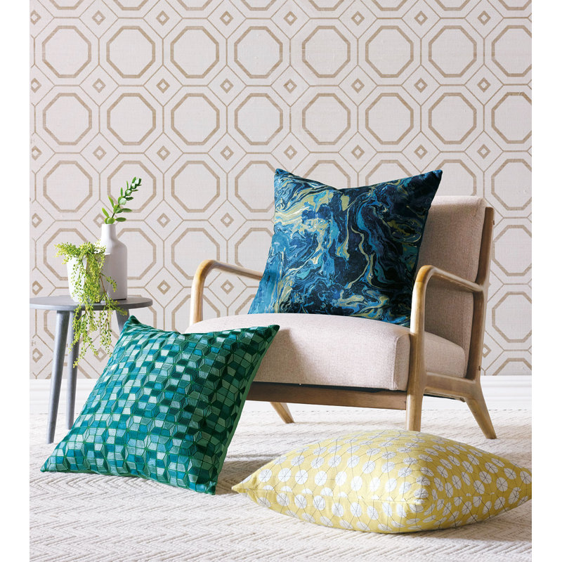 Abstract Feather Reversible Throw Pillow