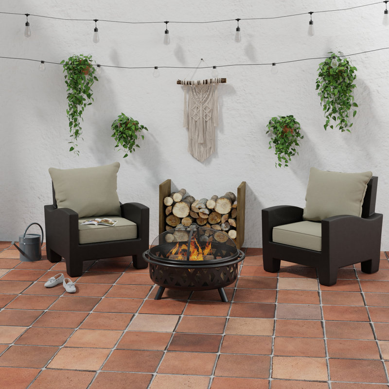 24" x 26.5" Outdoor Deep Seat Chair Cushion Set with Welt, Canvas Taupe