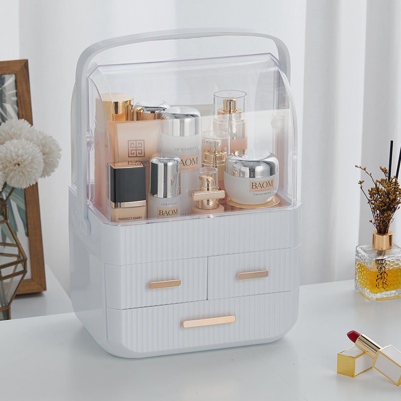 Showunmi Plastic Makeup Organiser, White