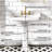 35.4" Tall White Rectangular Vitreous China Pedestal Bathroom Sink with Overflow