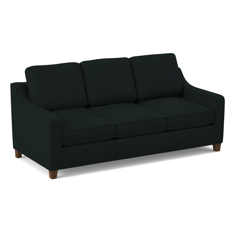 Clark 82" Square Arm Sofa Bed Sleeper with Reversible Cushions, Montana Walnut, Archetype Quartz, Innerspring