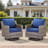 Red Barrel Studio® Outdoor Patio Rocker Swivel Chairs,Patio Wicker Rattan Chair Set Of 2 With Cushions, All-Weather PE Rattan Outdoor Conversation Set For Balcony, Poolside, Porch,-1120947957