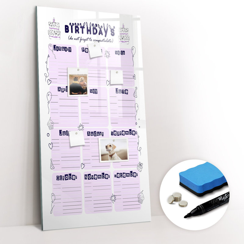 Magnetic Glass Dry Erase Board