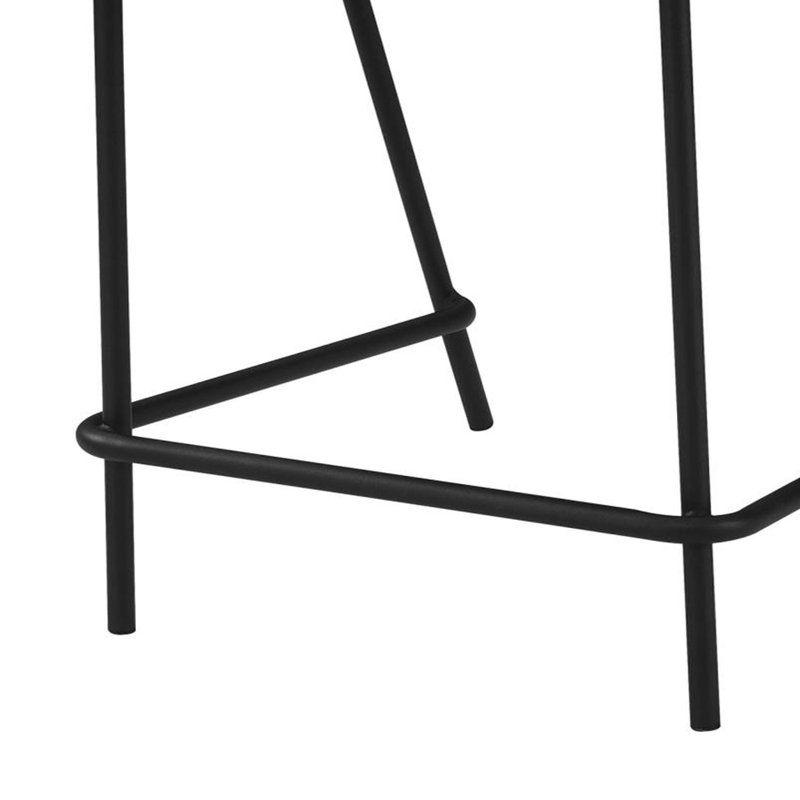 Tabouret rembourré gris et noir Maffa, Très haute (assise de 35 po de hauteur)