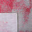 Tapis gris / rouge à motif abstrait-1886341768