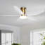 Ventilateur de plafond encastré 36/42/48 po à profil bas avec éclairage et télécommande-647977975-647977973