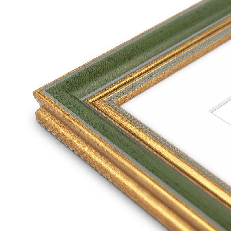 Matte Picture Frame, 8" W x 10" H, Green Gold