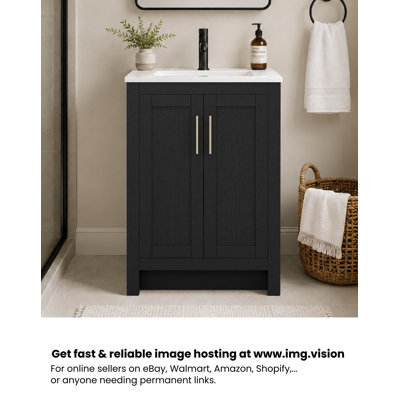 Lumina 36" Single Freestanding Bathroom Vanity,Black