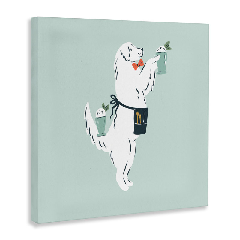 «Mint Julep Dog Canvas» par Krissy Mast, H 17 po x l 17 po