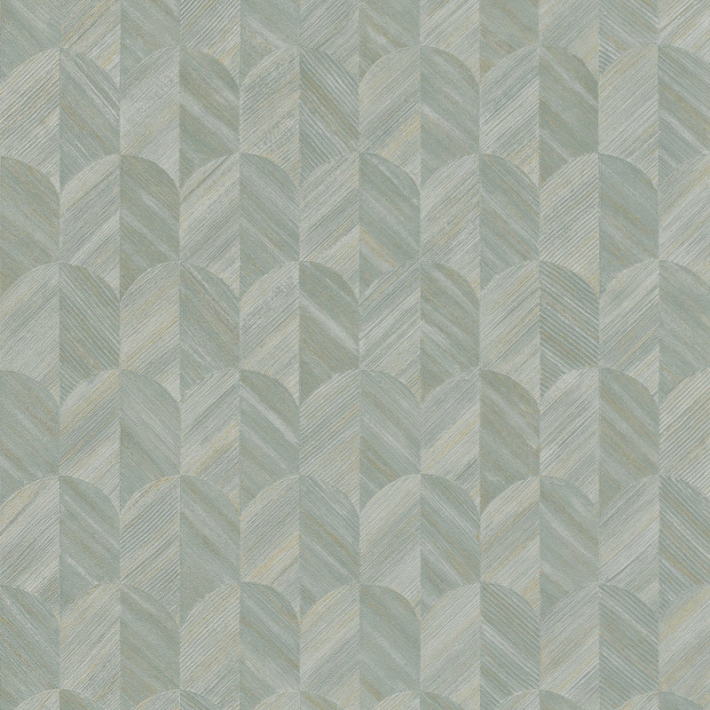 Surfaces Collection Geometric Prism Wallpaper Roll, Blue