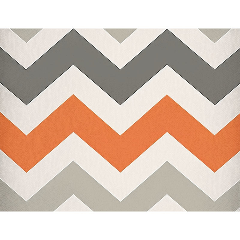 Chevron Comforter, Twin Extra Long Comforter, Orange/Silver