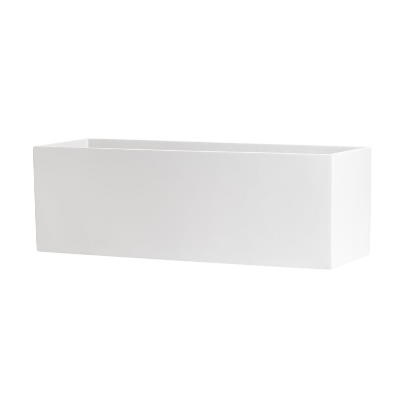 Bac à fleurs rectangulaire Cogburn Belmont, Blanc, H 10 po x l 30 po x P 10 po