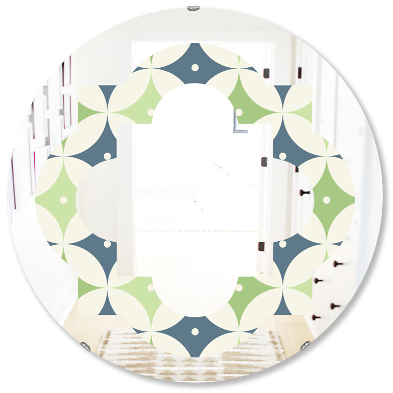Miroir mural Quatrefoil, H 31,5 po x l po