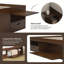 Base de lit plateforme de rangement avec plusieurs tiroirs et tablettes sans sommier-1956334581-1956334587