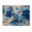 Motif de pétales de fleurs délicates bleu océan - Fleurs, décoration murale en bois - sur bois de pin naturel-1165024874