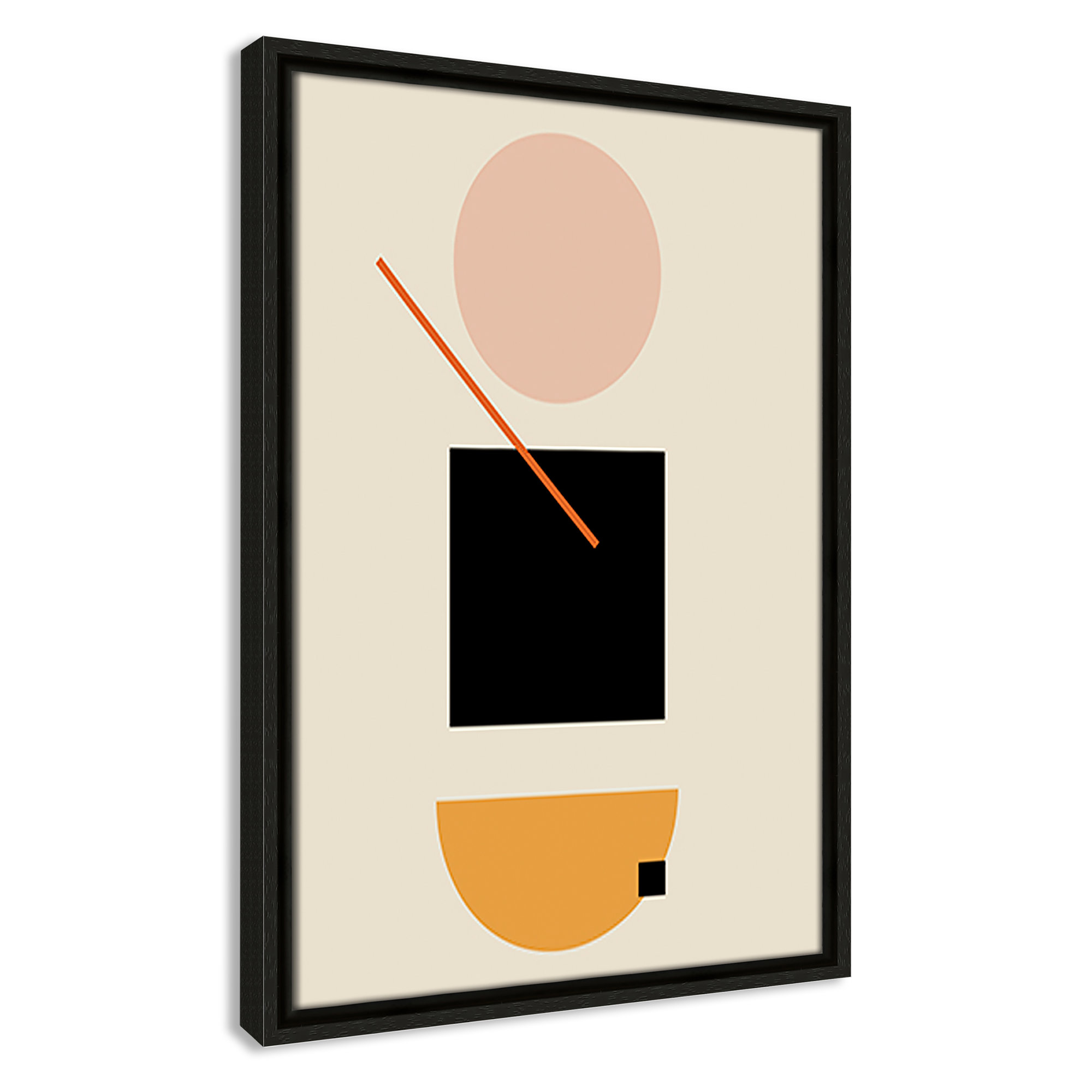 Simple Shapes by Daniela Santiago, 19.5" H x 13.5" W x 2" D, Espresso Framed