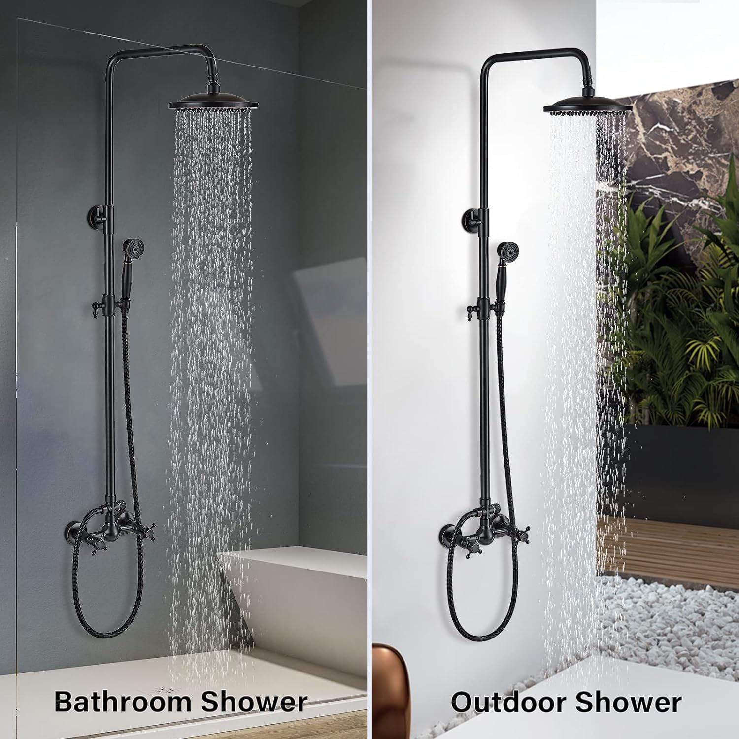 FUNDUXA Stainless Steel Wall Mounted Outdoor Shower Wayfair