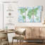 "Géographie du monde carte V", ensemble de 3 reproductions sur toile par Globetrotter Studio-712323219