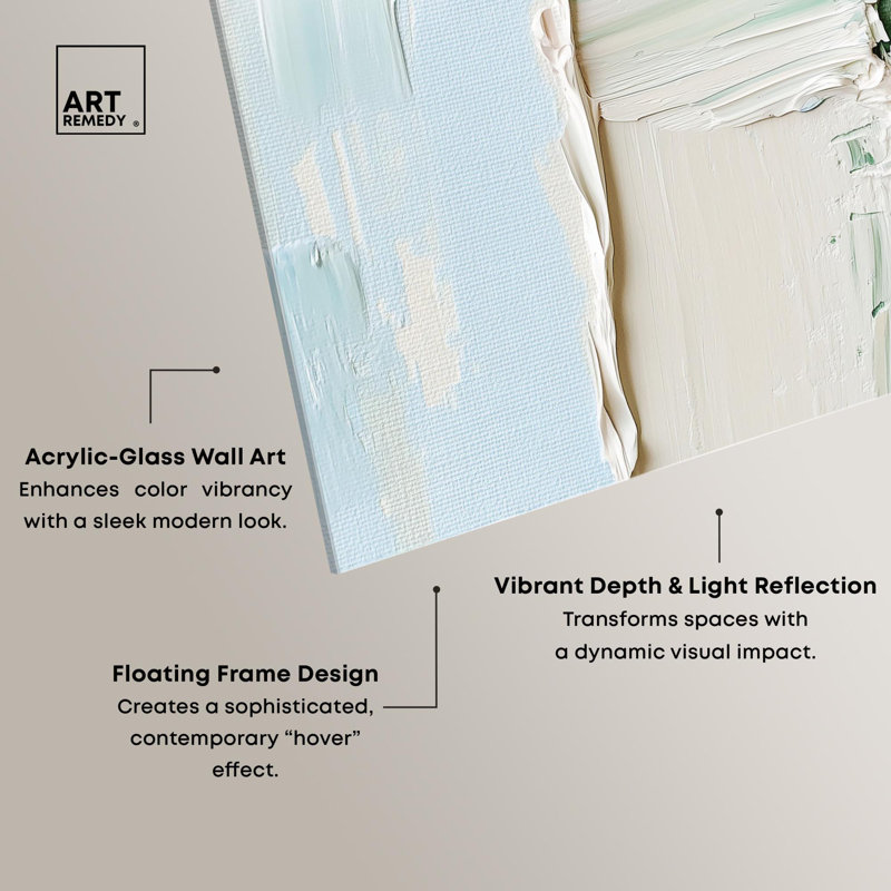 «Minted Horizon I», reproduction d'art acrylique sur toile par Art Remedy, H 20 po x l 20 po