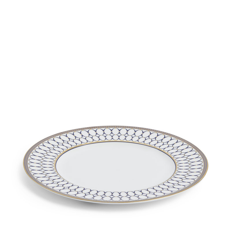 Blue and Gold Porcelain 10.75" Dinner Plate
