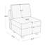 Chaise sans accoudoirs en simili cuir avec rangement 26,4 po Colusa-870458145