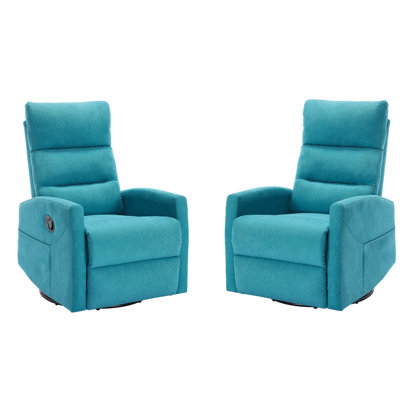 Lila Manual Recliner, 360° Swivel, 30° Rocking, With Pocket
