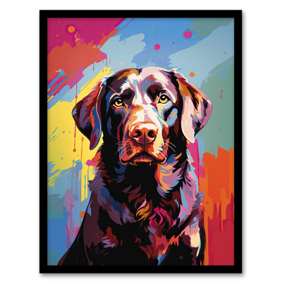 Chocolate Labrador Retriever Dog - Single Picture Frame Print