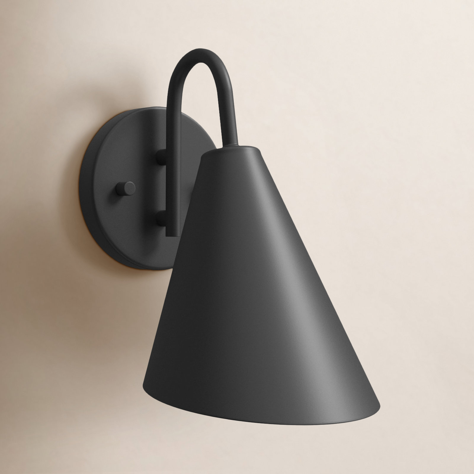Straitson Single Light Dome Outdoor Steel Wall Light