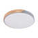 Koeninger Modern 1-Light Dimmable LED Wooden Ceiling Light Round Flush Mount Lamp With Remote Control