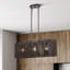Lustre linéaire moyen en bronze à 3 lumières Acordia-1023162014-1023162012