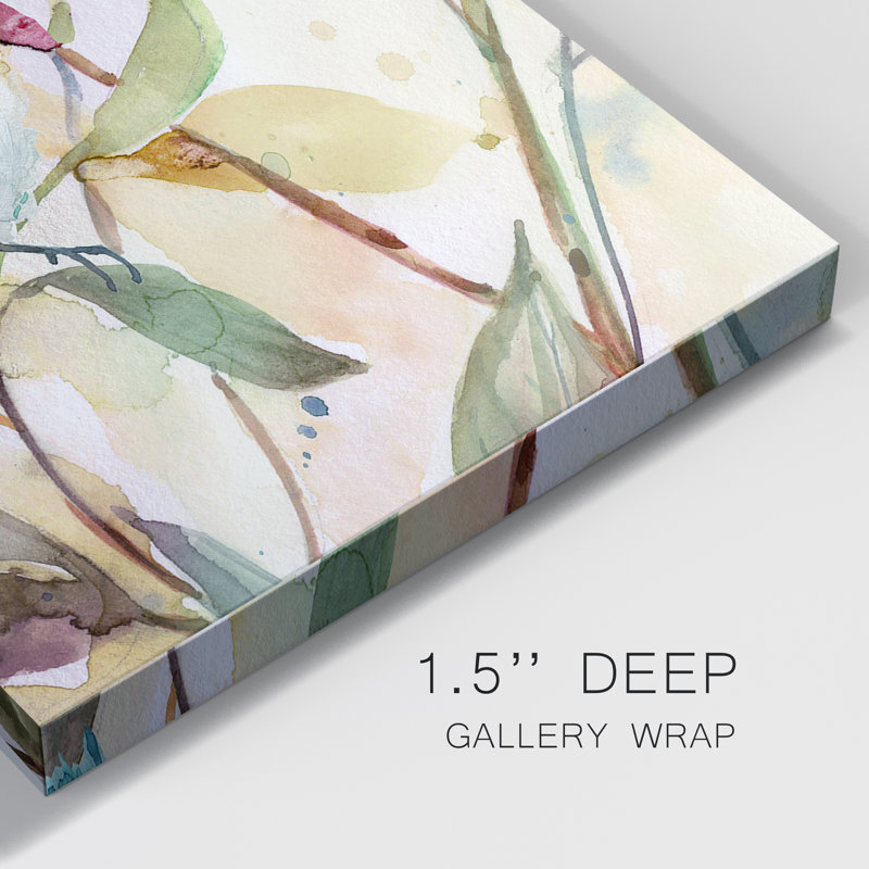 Bird Sanctuary I - Ensemble de 2 peintures sur toile tendue, H 24 po x l 24 po x P 1 po