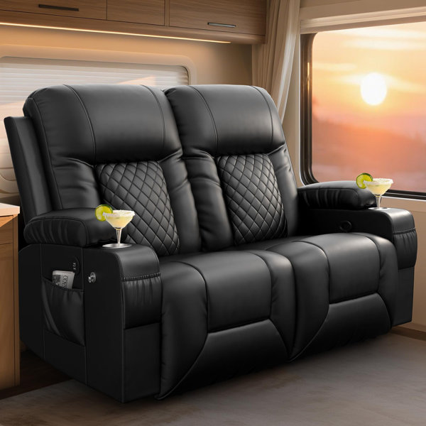 Living Room Wall Hugging Reclining Loveseat RecPro Charles 64