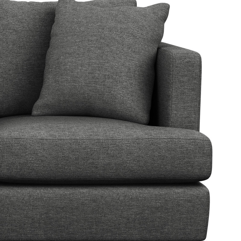 Loretosha Upholstered 77'' Sofa, Jango Charcoal