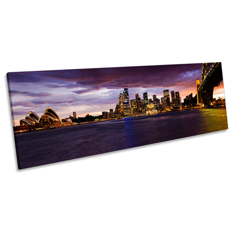 Sydney Harbour Bridge Australia - Wrapped Canvas Panoramic Art Prints, 30.48cm H x 91.44cm W x 2cm D