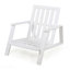 Ensemble de 2 chaises longues pour patio, fauteuil club d'extérieur avec coussin beige et structure en bois d'acacia blanc