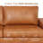 71.5" Vegan Leather Sofa with Wide Square Arms and Storage Pockets for Living Room Upholstered Couch-478038505