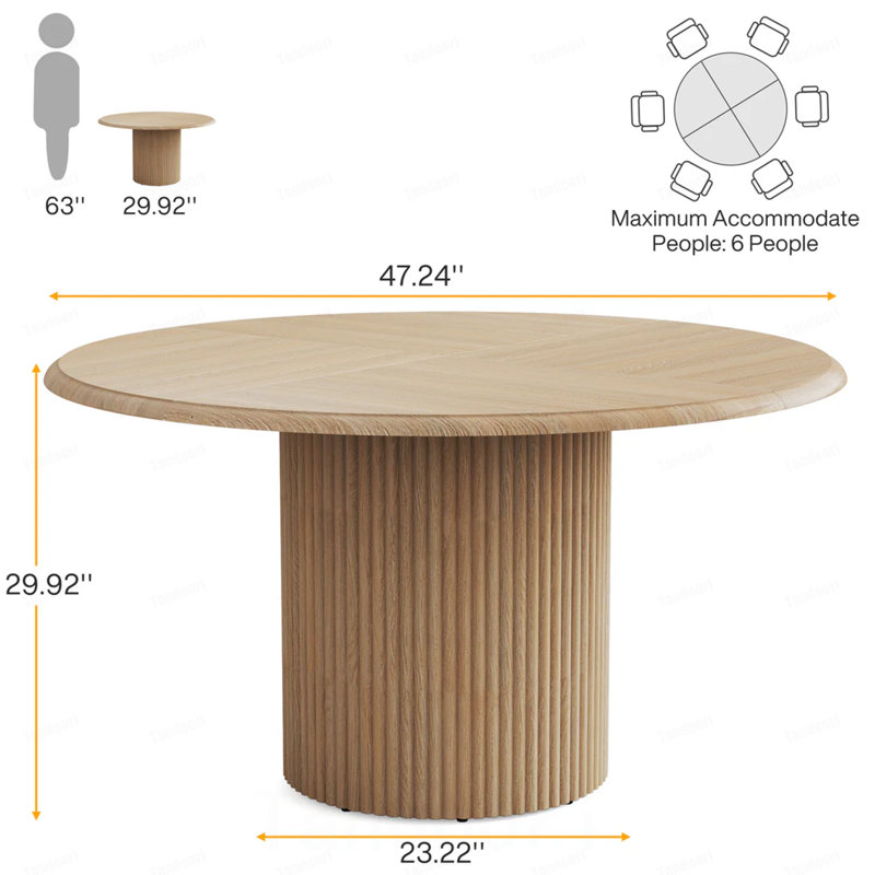 Table à manger, table ronde d'accueil, table de cuisine
