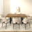 Rectangle Extendable Dining Table For 6-10 People Aged Effect Wood And Black 160-200 Cm