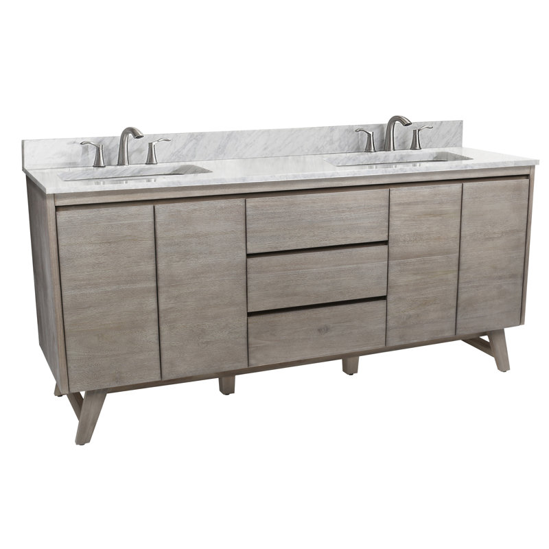 Coventry 73'' W Double Vanity, Gray Teak