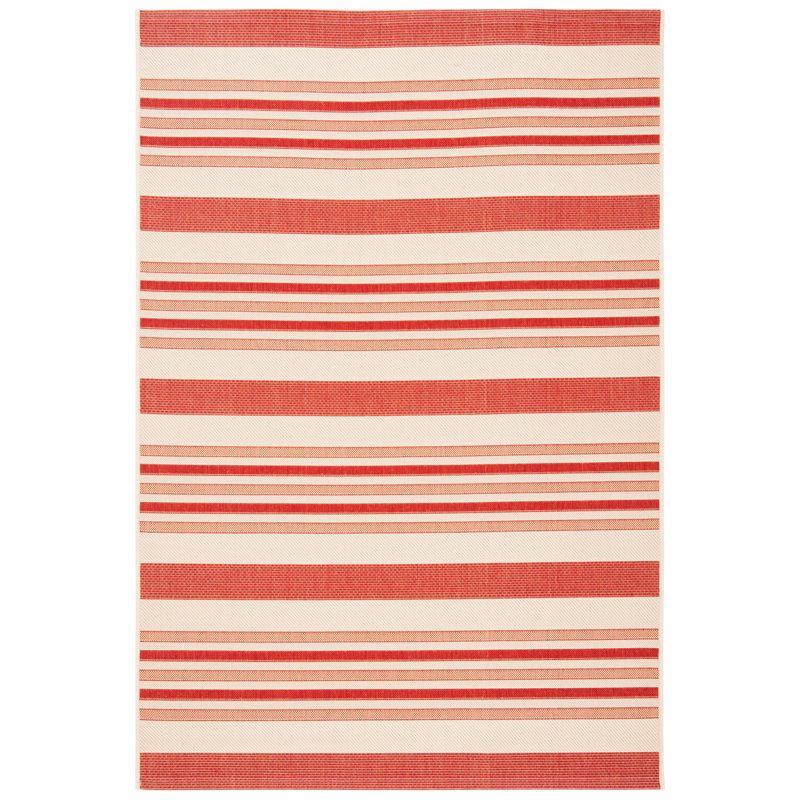 Tapis intérieur / extérieur à rayures Herefordshire Performance, Rectangle 2 pi 7 po x 5 pi