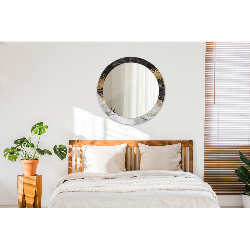 Huldar Glass Flat Wall Mirror, 80cm H x 80cm W
