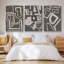 Abstrait labyrinthe IFramed Premium Gallery, ensemble de 3 toiles tendues-97759828-97759831